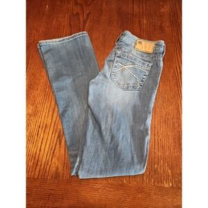 SILVER 'Aiko' Bootcut Stretch Denim Blue Jeans W27/L35 Light Wash (A510)